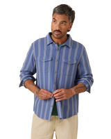 Blanket Shirt in Solimar Blue Skyline Stripe