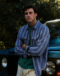 Blanket Shirt in Solimar Blue Skyline Stripe