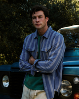 Blanket Shirt in Solimar Blue Skyline Stripe