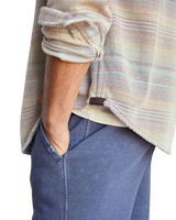 The Outerknown Mens Blanket Shirt in Sunrise Mojave Stripe