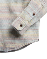 The Outerknown Mens Blanket Shirt in Sunrise Mojave Stripe