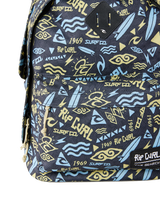 Double Dome Backpack in Black & Yellow