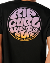 The Rip Curl Mens Wettie Passage Icon T-Shirt in Black