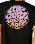 The Rip Curl Mens Wettie Passage Icon T-Shirt in Black