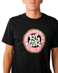 The Rip Curl Mens Circle Logo T-Shirt in Black