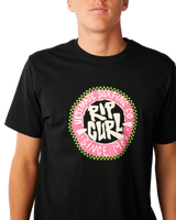 The Rip Curl Mens Circle Logo T-Shirt in Black