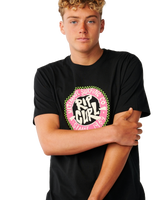 The Rip Curl Mens Circle Logo T-Shirt in Black
