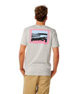 The Rip Curl Mens Line Up T-Shirt in Grey Marle