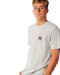 The Rip Curl Mens Line Up T-Shirt in Grey Marle