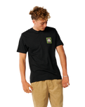The Rip Curl Mens Line Up T-Shirt in Black