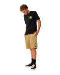 The Rip Curl Mens Line Up T-Shirt in Black