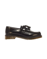 Adrian Smooth Leather Tassel Loafers in Black