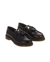 Adrian Smooth Leather Tassel Loafers in Black