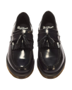 Adrian Smooth Leather Tassel Loafers in Black