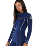 Stephanie Gilmore Dawn Patrol 2mm Back Zip Spring Wetsuit in Navy