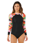G-Bomb Tropical Back Zip Spring Wetsuit in Neon Waves
