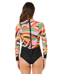 G-Bomb Tropical Back Zip Spring Wetsuit in Neon Waves
