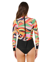 G-Bomb Tropical Back Zip Spring Wetsuit in Neon Waves