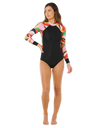 G-Bomb Tropical Back Zip Spring Wetsuit in Neon Waves
