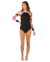G-Bomb Tropical Back Zip Spring Wetsuit in Neon Waves
