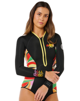 G-Bomb 1.5mm Front Zip Spring Wetsuit in Neon Waves