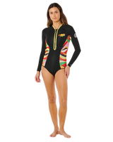 G-Bomb 1.5mm Front Zip Spring Wetsuit in Neon Waves