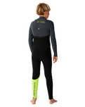 The Rip Curl Boys Flashbomb Pro 4/3mm Chest Zip Wetsuit in Grey