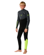 The Rip Curl Boys Flashbomb Pro 4/3mm Chest Zip Wetsuit in Grey