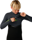 The Rip Curl Boys Flashbomb Pro 4/3mm Chest Zip Wetsuit in Grey