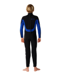 Boys Trad 4/3mm Back Zip Wetsuit in Blue