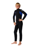 Boys Trad 4/3mm Back Zip Wetsuit in Blue