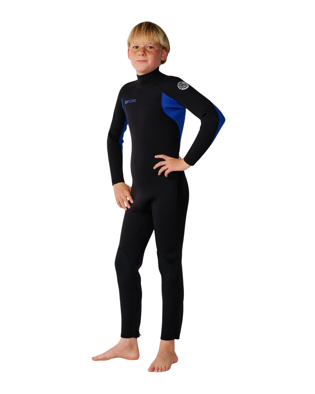 Boys Trad 4/3mm Back Zip Wetsuit in Blue
