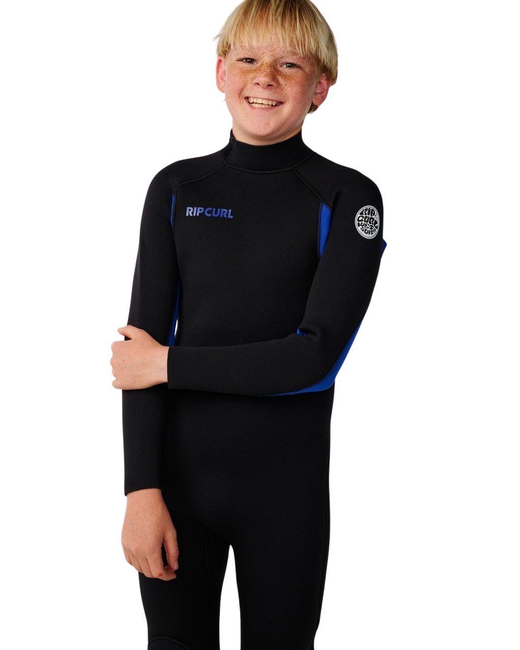 Boys Trad 4/3mm Back Zip Wetsuit in Blue