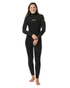 The Rip Curl Womens Womens Dawn Patrol 5/3mm Chest Zip Wetsuit in Black