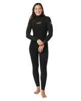 The Rip Curl Womens Womens Dawn Patrol 5/3mm Chest Zip Wetsuit in Black