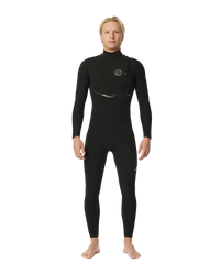 The Rip Curl Mens E-Bomb 4/3mm Zip Free Wetsuit in Black