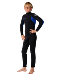 The Rip Curl Boys Trad 5/4mm Back Zip Wetsuit in Blue