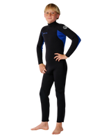 The Rip Curl Boys Trad 5/4mm Back Zip Wetsuit in Blue