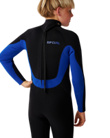 The Rip Curl Boys Trad 5/4mm Back Zip Wetsuit in Blue