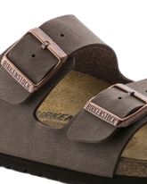 The Birkenstock Womens Arizona Birko-Flor Sandals in Mocha