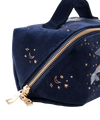 Mystical Whale Open Flat Makeup Bag in Navy