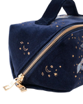 Mystical Whale Open Flat Makeup Bag in Navy