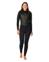 Womens Omega 5/4mm Back Zip Wetsuit in Black