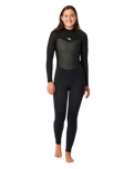 Womens Omega 5/4mm Back Zip Wetsuit in Black