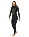 Womens Omega 5/4mm Back Zip Wetsuit in Black