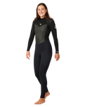 Womens Omega 5/4mm Back Zip Wetsuit in Black