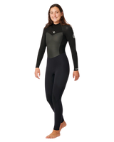 Womens Omega 5/4mm Back Zip Wetsuit in Black