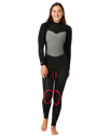 Womens Omega 5/4mm Back Zip Wetsuit in Black