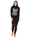 Womens Omega 5/4mm Back Zip Wetsuit in Black