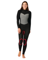 Womens Omega 5/4mm Back Zip Wetsuit in Black